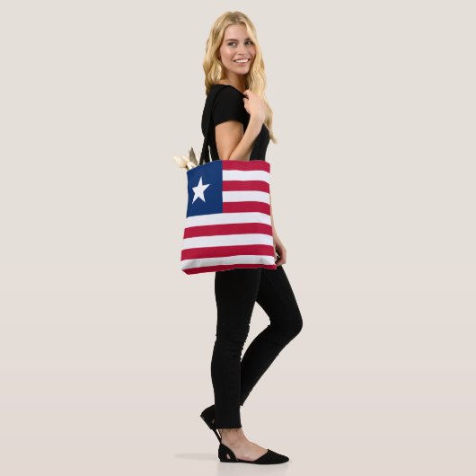 Liberia Flag Tote Bag (Op model)