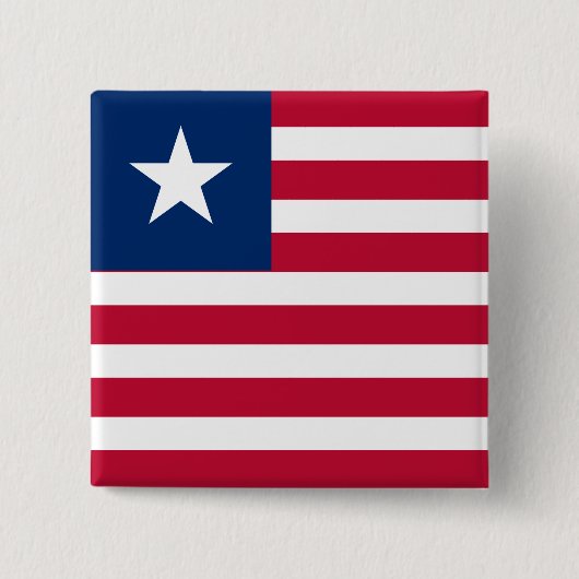 Liberia Flag Vierkante Button 5,1 Cm (Voorkant)