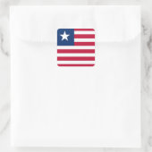 Liberia Flag Vierkante Sticker (Tas)