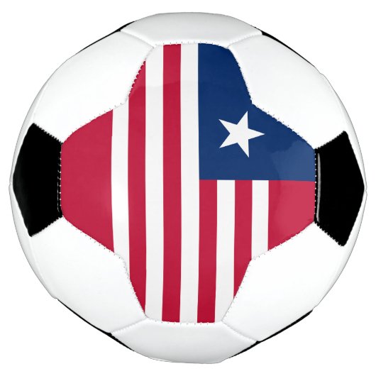 Liberia Flag Voetbal (Gedraaid)