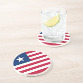 Liberia Flag Zandsteen Onderzetter (Zijkant)