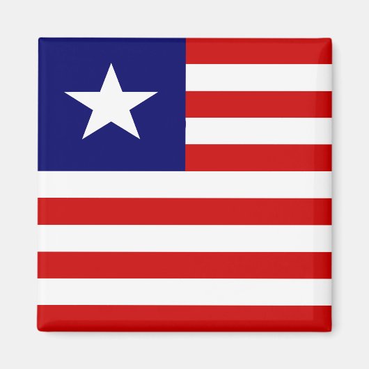 Liberia Hoogwaardige vlag Magneet (Voorkant)