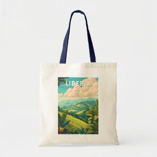 Liberia Illustratie Reis Kunst Vintage Tote Bag