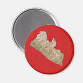 Liberia Kaart Magneet (Voorkant / Achterkant)