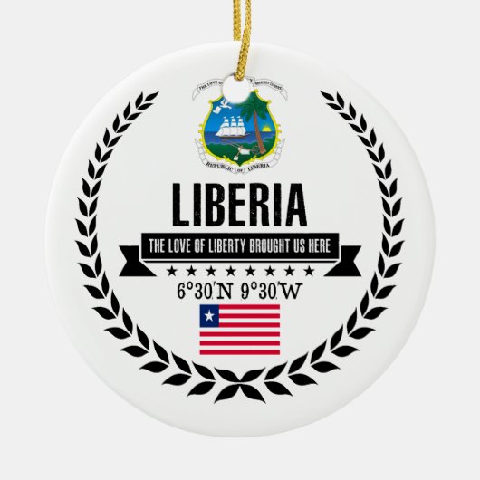 Liberia Keramisch Ornament (Voorkant)