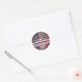Liberia Liberia US American USA Verenigde Staten V Ronde Sticker (Envelop)
