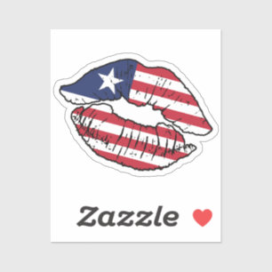 Liberia Liberiaanse Lipstick Liefde Vlag Sticker