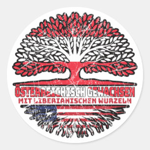 Liberia Liberianisch Österreichisch Österreich Ronde Sticker