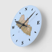 Liberia Map Clock Ronde Klok (Hoek)