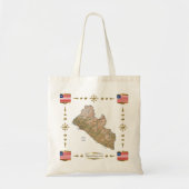 Liberia Map + Flags Bag Tote Bag (Voorkant)