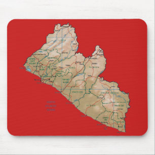 Liberia Map Mousepad Muismat
