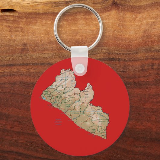Liberia Map Sleutelhanger (Voorkant)