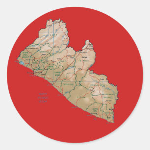 Liberia Map Sticker