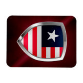 Liberia Metallic Emblem Magneet (Horizontaal)