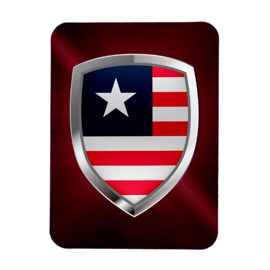 Liberia Metallic Emblem Magneet (Verticaal)