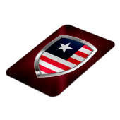 Liberia Metallic Emblem Magneet (Linkerzijde)