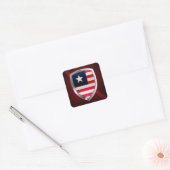 Liberia Metallic Emblem Vierkante Sticker (Envelop)
