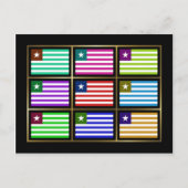 Liberia Multihue Flags Briefkaart (Voorkant)