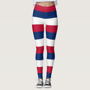 Liberia Nationale Vlag Kleuren Horizontaal Gestree Leggings