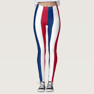 Liberia Nationale vlagkleuren Verticaal gestreept Leggings