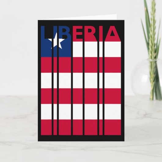 Liberia Oude Liberiaanse Vlag Vakantie Kaart (Voorkant)