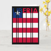 Liberia Oude Liberiaanse Vlag Vakantie Kaart (Gele Bloem)