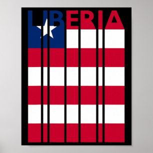 Liberia Oude Liberiaanse Vlag Vakantie Poster