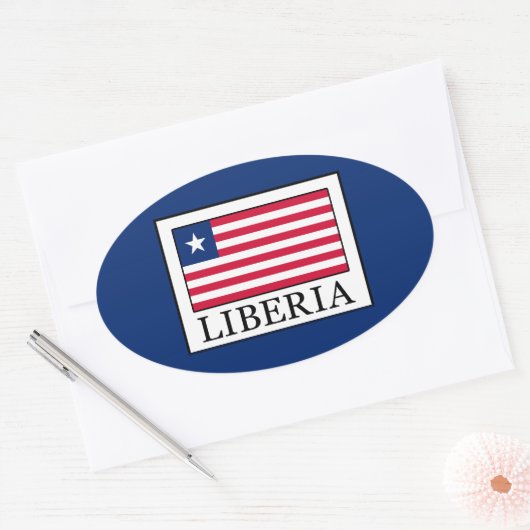 Liberia Ovale Sticker (Envelop)