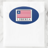 Liberia Ovale Sticker (Tas)
