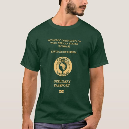 Liberia passport t-shirt (Voorkant)