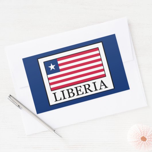 Liberia Rechthoekige Sticker (Envelop)