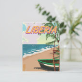 Liberia retro vakantie reisposter feestdagenkaart (Staand voorkant)