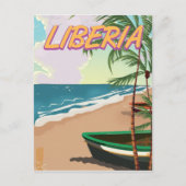 Liberia retro vakantie reisposter feestdagenkaart (Voorkant)