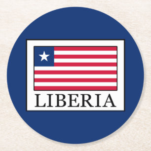Liberia Ronde Kartonnen Onderzetter