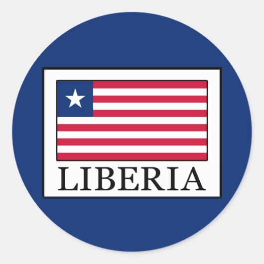 Liberia Ronde Sticker (Voorkant)