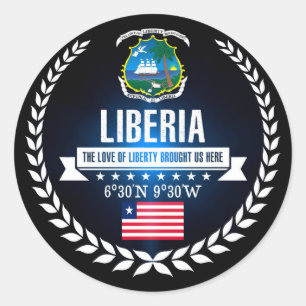 Liberia Ronde Sticker