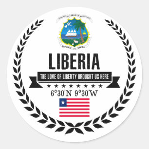 Liberia Ronde Sticker