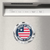 Liberia Round Emblem Magneet (Insitu (Vaatwasser))