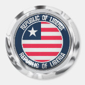 Liberia Round Emblem Magneet (Voorkant)