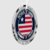 Liberia Round Emblem Ornament (voorkant)