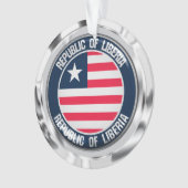Liberia Round Emblem Ornament (voorkant)
