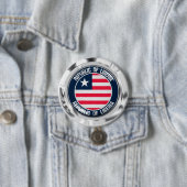 Liberia Round Emblem Ronde Button 7,6 Cm (In situ)