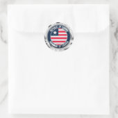 Liberia Round Emblem Ronde Sticker (Tas)