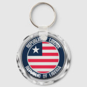 Liberia Round Emblem Sleutelhanger (Voorkant)