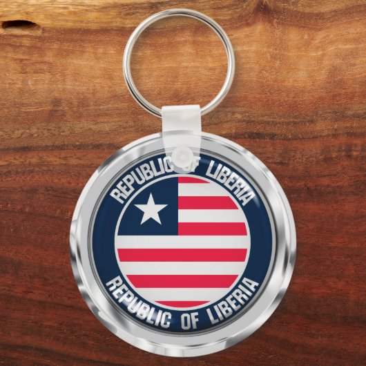 Liberia Round Emblem Sleutelhanger (Voorkant)
