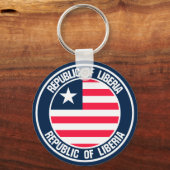 Liberia Round Emblem Sleutelhanger (Voorkant)