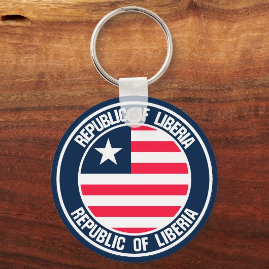 Liberia Round Emblem Sleutelhanger (Voorkant)