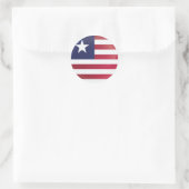Liberia Round Icon Flag Ronde Sticker (Tas)