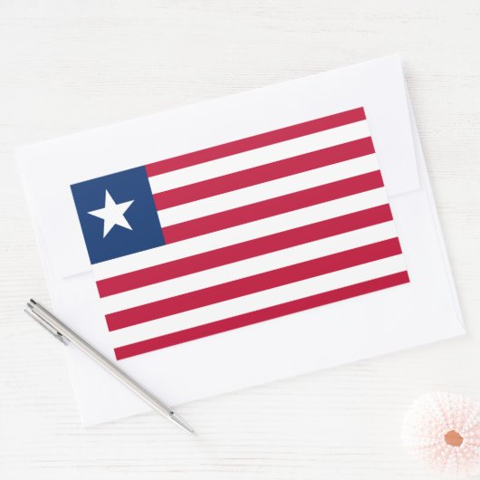 Liberia* Sticker van de vlag (Envelop)