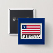 Liberia Vierkante Button 5,1 Cm (Voorkant /achterkant)